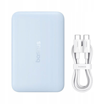 Bezdrátová externí baterie Baseus EnerFill FM11 Ultra-Mini, 10000mAh, 22,5W, PD + FQI, 1 x QI - 1 x USB-C, modrá P1008210E313-00