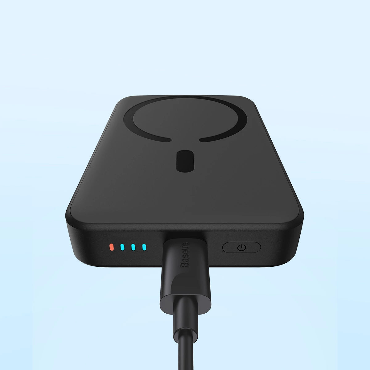 Externí bezdrátová baterie Baseus Magnetic Mini, 10000mAh, 20W, PD + FQI, 1 x QI - 1 x USB-C, černá PPCX070001