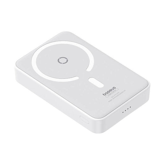 Bezdrátová externí baterie Baseus MagPro PPCXZ05, 5000mAh, 20W, PD + FQI, 1 x QI - 1 x USB-C, Bílá P10064101223-00