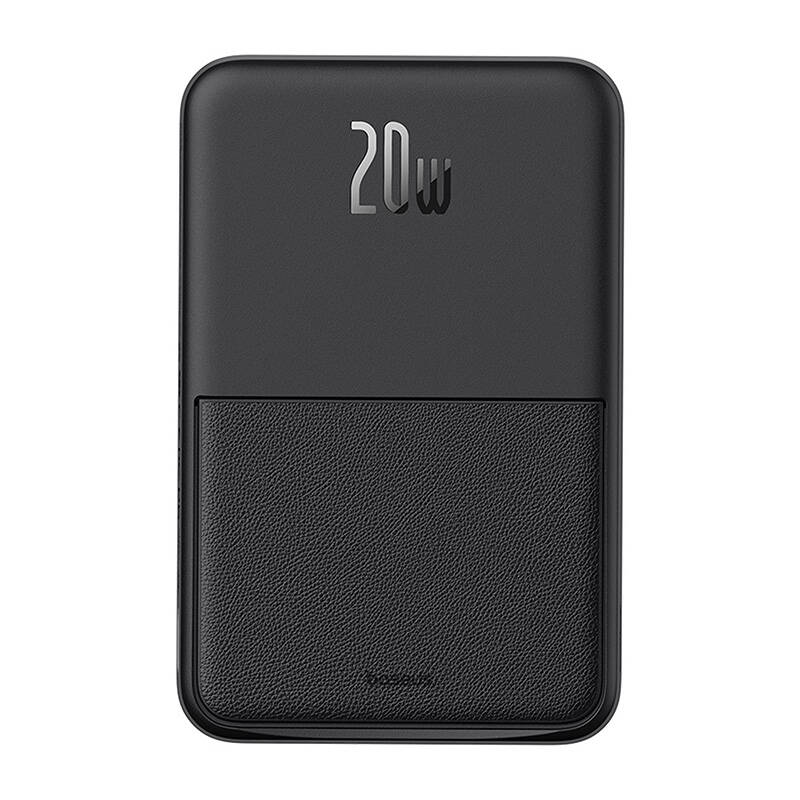 Bezdrátová externí baterie Baseus MagPro PPCXZ05, 5000mAh, 20W, PD + FQI, 1 x QI - 1 x USB-C, Černá P10064101123-00