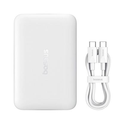 Externí bezdrátová baterie Baseus EnerFill FM11 Ultra-Mini, 10000mAh, 22.5W, PD + FQI, 1 x QI - 1 x USB-C, Bílá P1008210E213-00