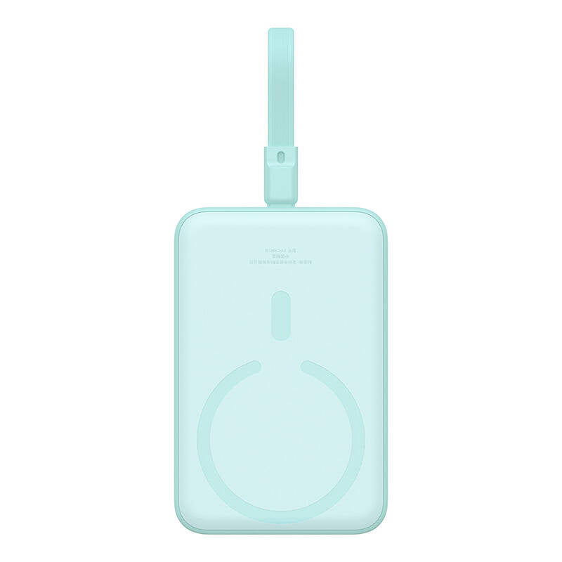 Externí bezdrátová baterie Baseus Magnetic Mini, 10000mAh, 20W, PD + FQI, 1 x Lightning - 1 x QI - 1 x USB-C, zelená P10022109333-00