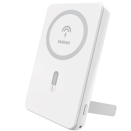 Externí bezdrátová baterie Dudao K14S+, 10000mAh, 22.5W, QC + PD + FQI, 1 x QI - 1 x USB-A - 1 x USB-C, Bílá