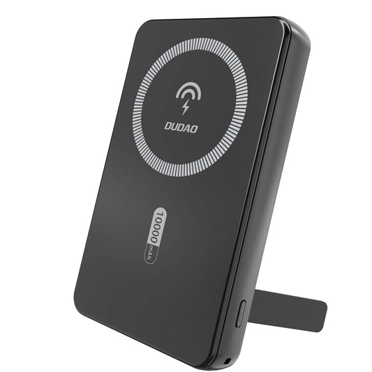 Externí bezdrátová baterie Dudao K14S+, 10000mAh, 22.5W, QC + PD + FQI, 1 x QI - 1 x USB-A - 1 x USB-C, Černá