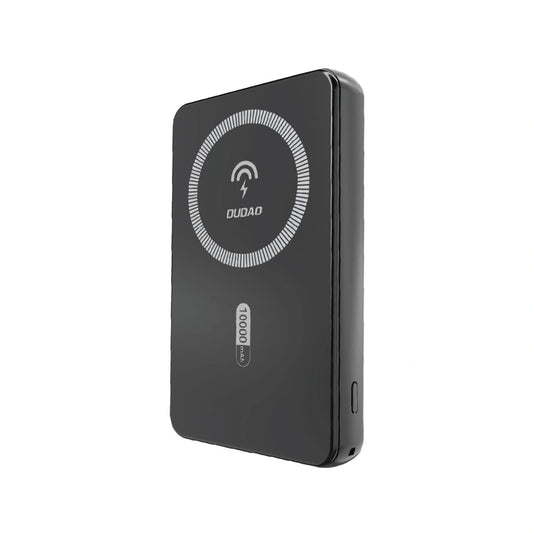 Bezdrátová externí baterie Dudao K14S, 5000mAh, 20W, QC + PD + FQI, 1 x QI - 1 x USB-A - 1 x USB-C, černá