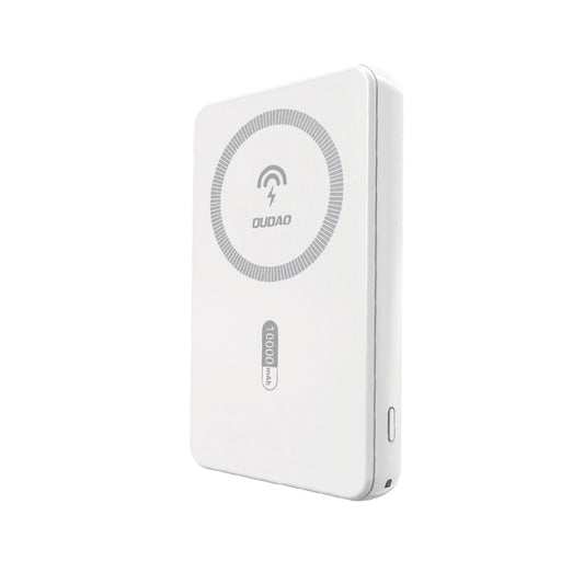 Bezdrátová externí baterie Dudao K14S, 5000mAh, 20W, QC + PD + FQI, 1 x QI - 1 x USB-A - 1 x USB-C, bílá