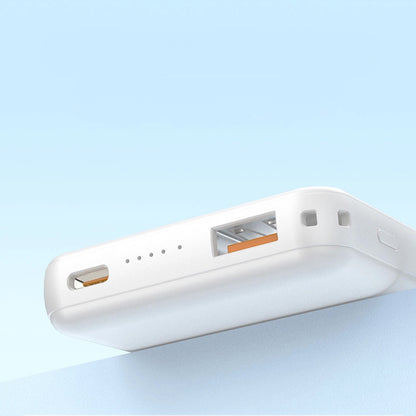 Externí bezdrátová baterie Dudao K14S+, 10000mAh, 22.5W, QC + PD + FQI, 1 x QI - 1 x USB-A - 1 x USB-C, Bílá