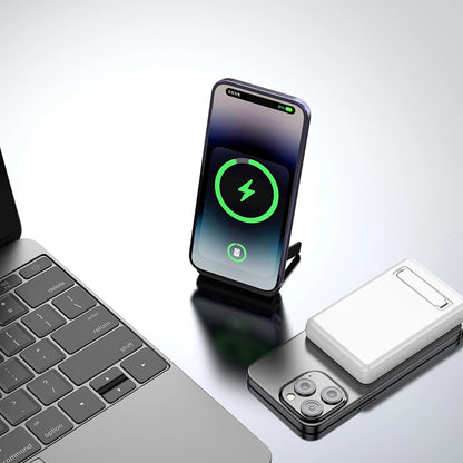 Externí bezdrátová baterie Dudao K14S+, 10000mAh, 22.5W, QC + PD + FQI, 1 x QI - 1 x USB-A - 1 x USB-C, Bílá