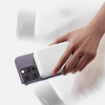 Bezdrátová externí baterie Dudao K26s, 5000mAh, 20W, PD + FQI, 1 x QI - 1 x USB-C, Bílá