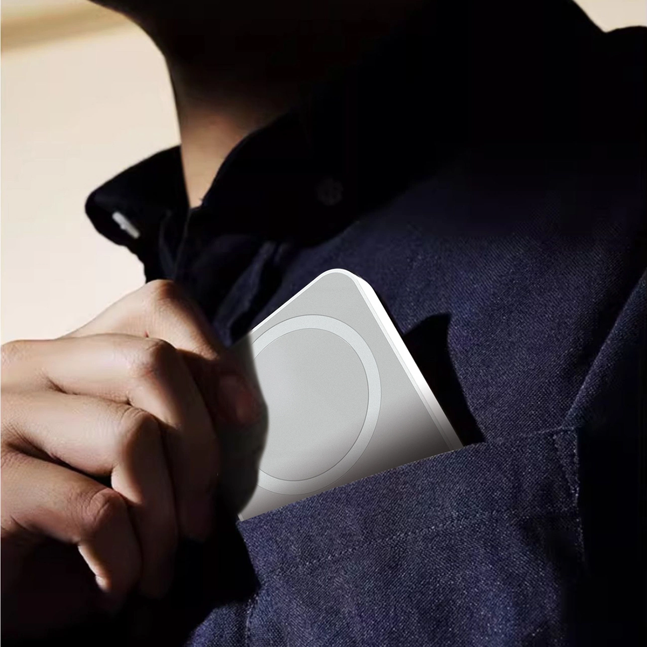 Bezdrátová externí baterie Dudao K26s, 5000mAh, 20W, PD + FQI, 1 x QI - 1 x USB-C, Bílá