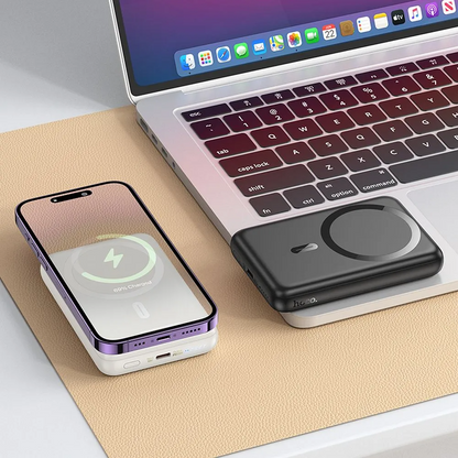 Bezdrátová externí baterie HOCO J141, 10000mAh, 20W, PD + FQI, 1 x QI - 1 x USB-C, Černá