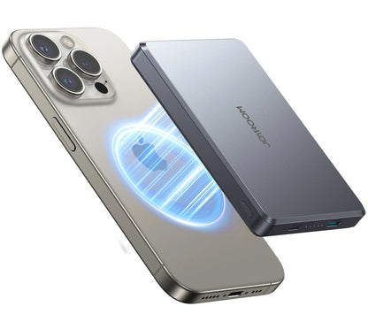 Bezdrátová externí baterie Joyroom JR-PBM08 Pro, 10000mAh, 22,5W, PD + FQI, 1 x QI - 2 x USB-C, šedá