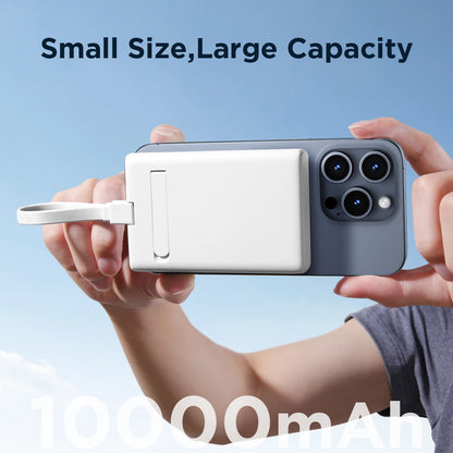 Bezdrátová externí baterie Joyroom JR-PBM01, 10000mAh, 20W, QC + PD + FQI, 1 x Lightning - 1 x QI - 1 x USB-C, Bílá