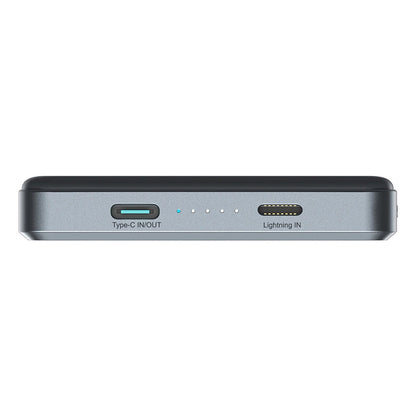 Externí bezdrátová baterie Joyroom JR-PBM08 Pro, 10000mAh, 20W, PD + FQI, 1 x QI - 1 x USB-C, šedá