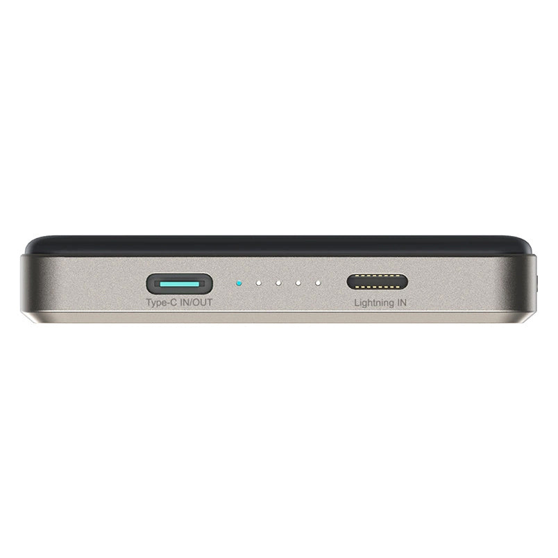 Externí bezdrátová baterie Joyroom JR-PBM08 Pro, 10000mAh, 20W, PD + FQI, 1 x QI - 1 x USB-C, Béžová