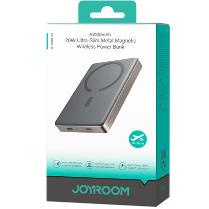 Externí bezdrátová baterie Joyroom JR-PBM08 Pro, 10000mAh, 20W, PD + FQI, 1 x QI - 1 x USB-C, Béžová