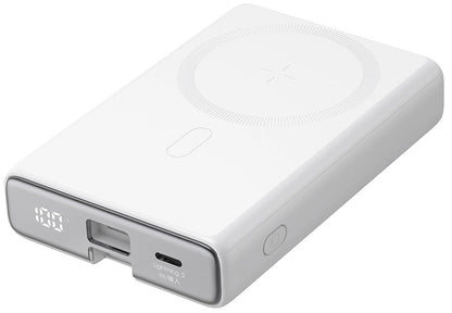Bezdrátová externí baterie Joyroom JR-PBM01, 10000mAh, 20W, QC + PD + FQI, 1 x Lightning - 1 x QI - 1 x USB-C, Bílá