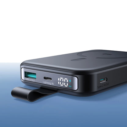 Externí bezdrátová baterie Joyroom JR-PBM11, 10000mAh, 22.5W, QC + PD + FQI, 1 x QI - 1 x USB-A - 1 x USB-C, Černá