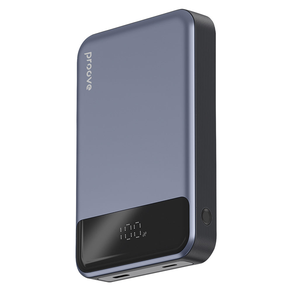 Bezdrátová externí baterie Proove Hoodman, 10000mAh, 20W, PD + FQI, 1 x QI - 1 x USB-C, šedá PBH120010003