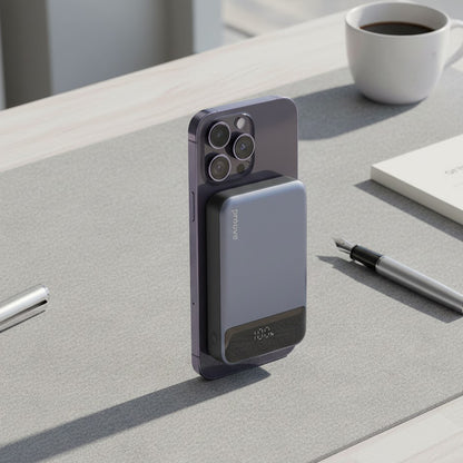 Bezdrátová externí baterie Proove Hoodman, 10000mAh, 20W, PD + FQI, 1 x QI - 1 x USB-C, šedá PBH120010003