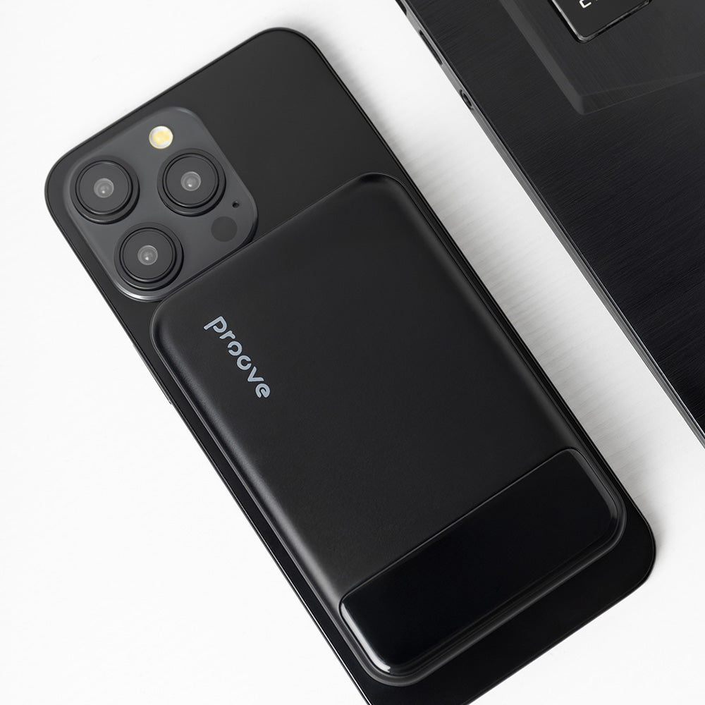 Bezdrátová externí baterie Proove Hoodman, 10000mAh, 20W, PD + FQI, 1 x QI - 1 x USB-C, Černá PBH120010001