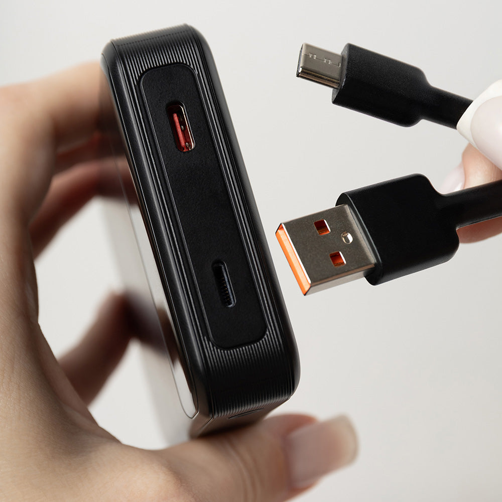 Bezdrátová externí baterie Proove Hoodman, 10000mAh, 20W, PD + FQI, 1 x QI - 1 x USB-C, Černá PBH120010001