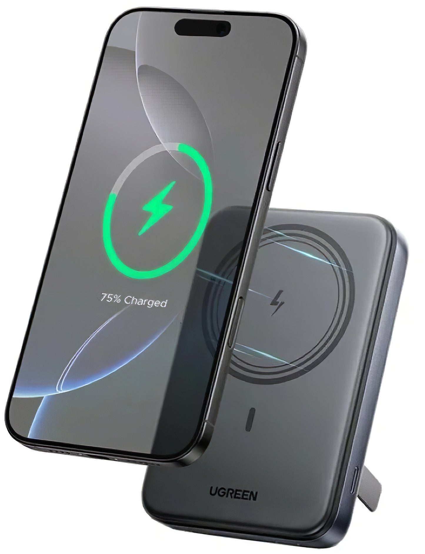 Externí bezdrátová baterie UGREEN PB562, 10000mAh, 20W, PD + FQI, 1 x QI - 1 x USB-C, Černá