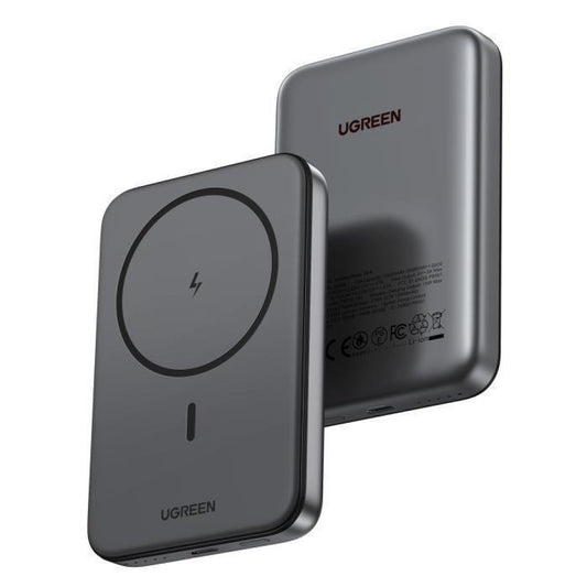 Bezdrátová externí baterie UGREEN PB561, 10000mAh, 20W, PD + FQI, 1 x QI - 1 x USB-C, Černá