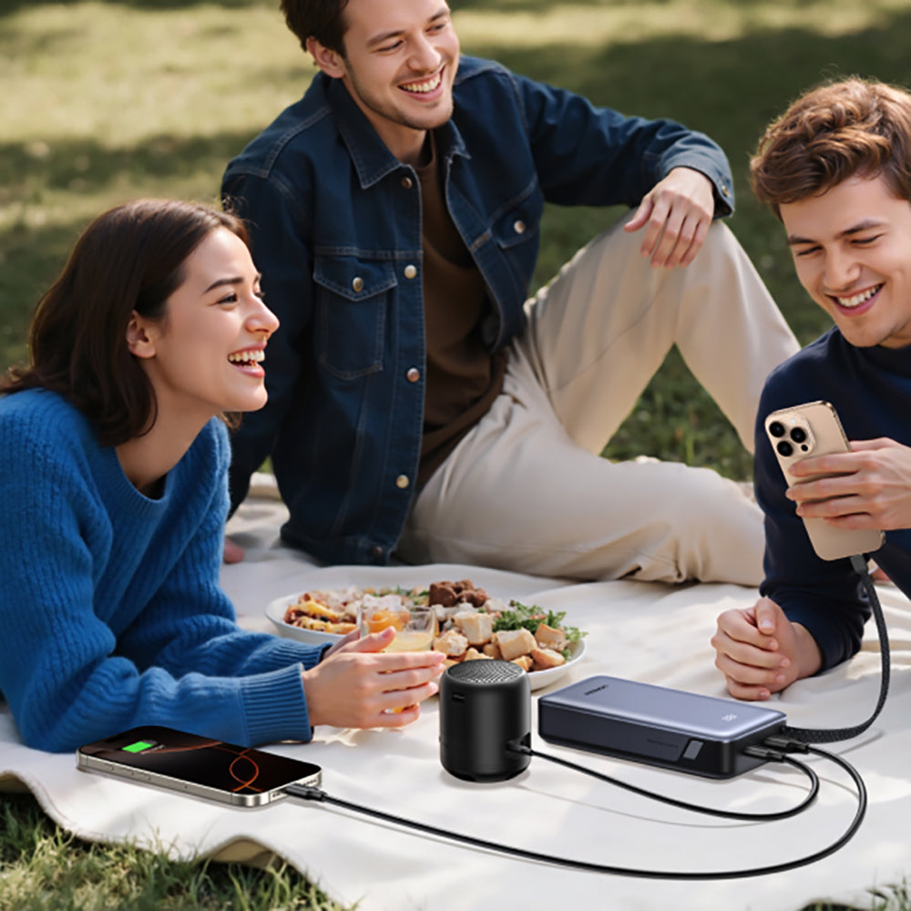 Externí baterie UGREEN PB536 (55988B), 20000mAh, 45W, QC + PD, 1 x USB-A - 2 x USB-C, šedá