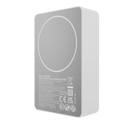 Externí bezdrátová baterie Varta Mag Pro, 10000mAh, 20W, 1 x QI - 2 x USB-C, Bílá