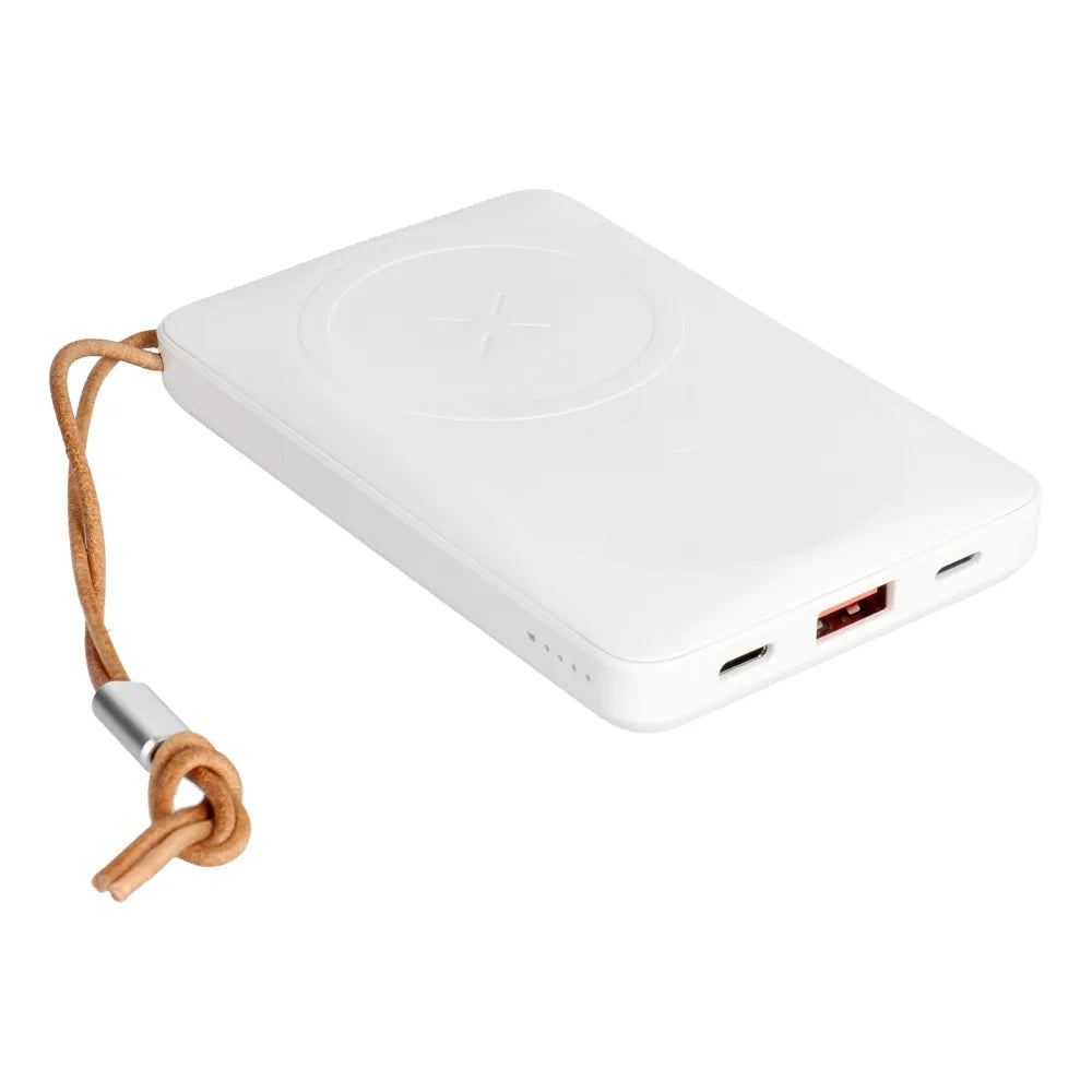 Externí bezdrátová baterie Veger VP1151 / W1151, 10000mAh, 22.5W, QC + PD + FQI, 1 x QI - 1 x USB-A - 1 x USB-C, Bílá