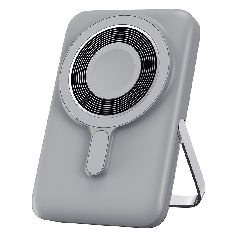 Bezdrátová externí baterie WiWu Wi-P018, 10000mAh, 20W, PD + FQI, 1 x QI - 1 x USB-C, šedá