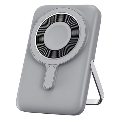 Bezdrátová externí baterie WiWu Wi-P018, 10000mAh, 20W, PD + FQI, 1 x QI - 1 x USB-C, šedá