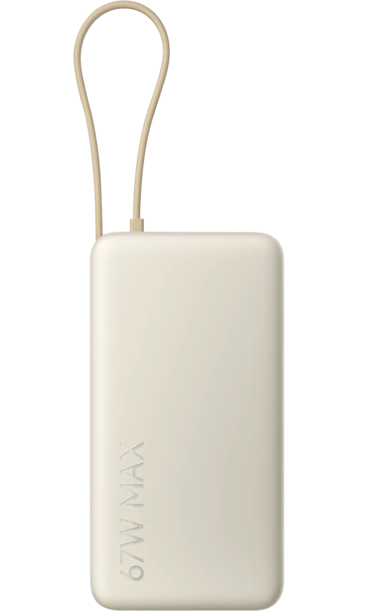 Externí baterie Xiaomi, 20000mAh, 67W, QC + PD, 1 x USB-A - 2 x USB-C, Béžová BHR08O7GL