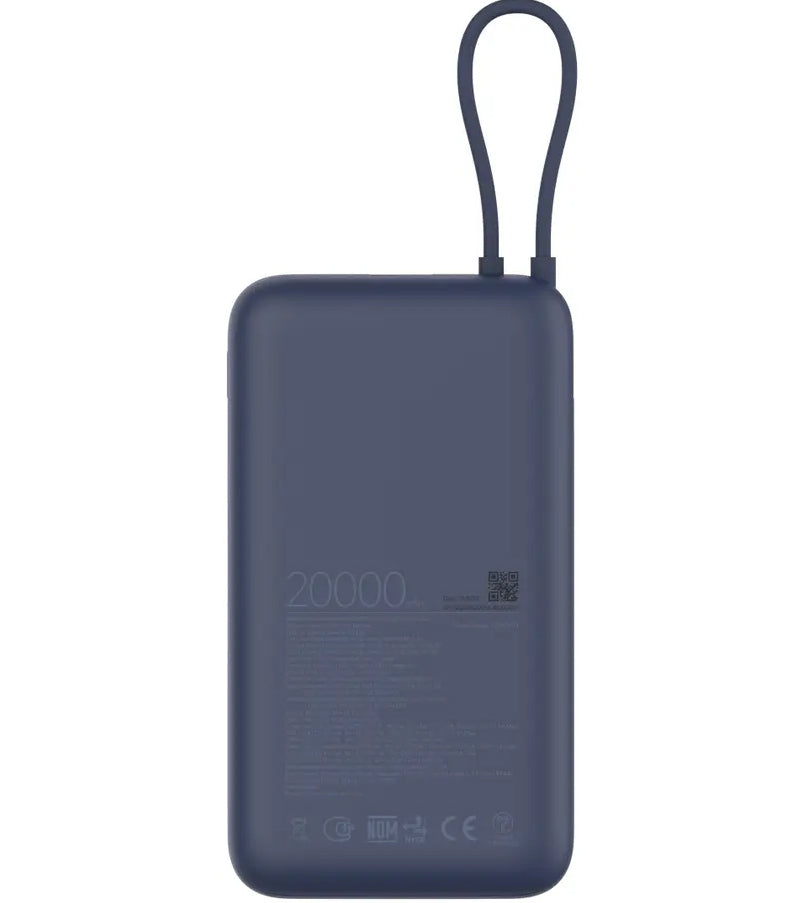 Externí baterie Xiaomi, 20000mAh, 33W, QC + PD, 1 x USB-A - 2 x USB-C, Modrá BHR8975GL
