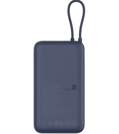 Externí baterie Xiaomi, 20000mAh, 33W, QC + PD, 1 x USB-A - 2 x USB-C, Modrá BHR8975GL