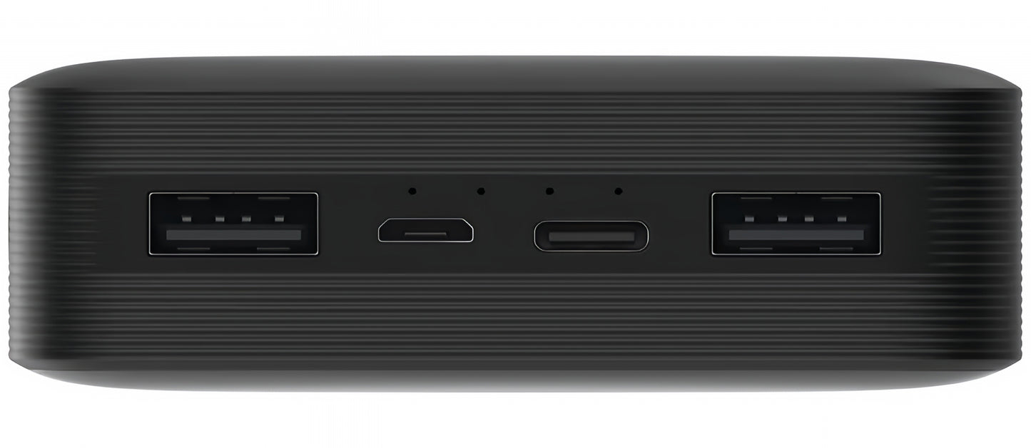 Externí baterie Xiaomi, 20000mAh, 18W, QC, 2 x USB-A, Černá PB200LZM