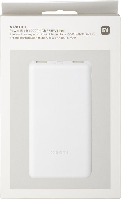 Externí baterie Xiaomi Lite, 10000mAh, 22.5W, QC + PD, 1 x USB-C - 2 x USB-A, Bílá BHR9350GL