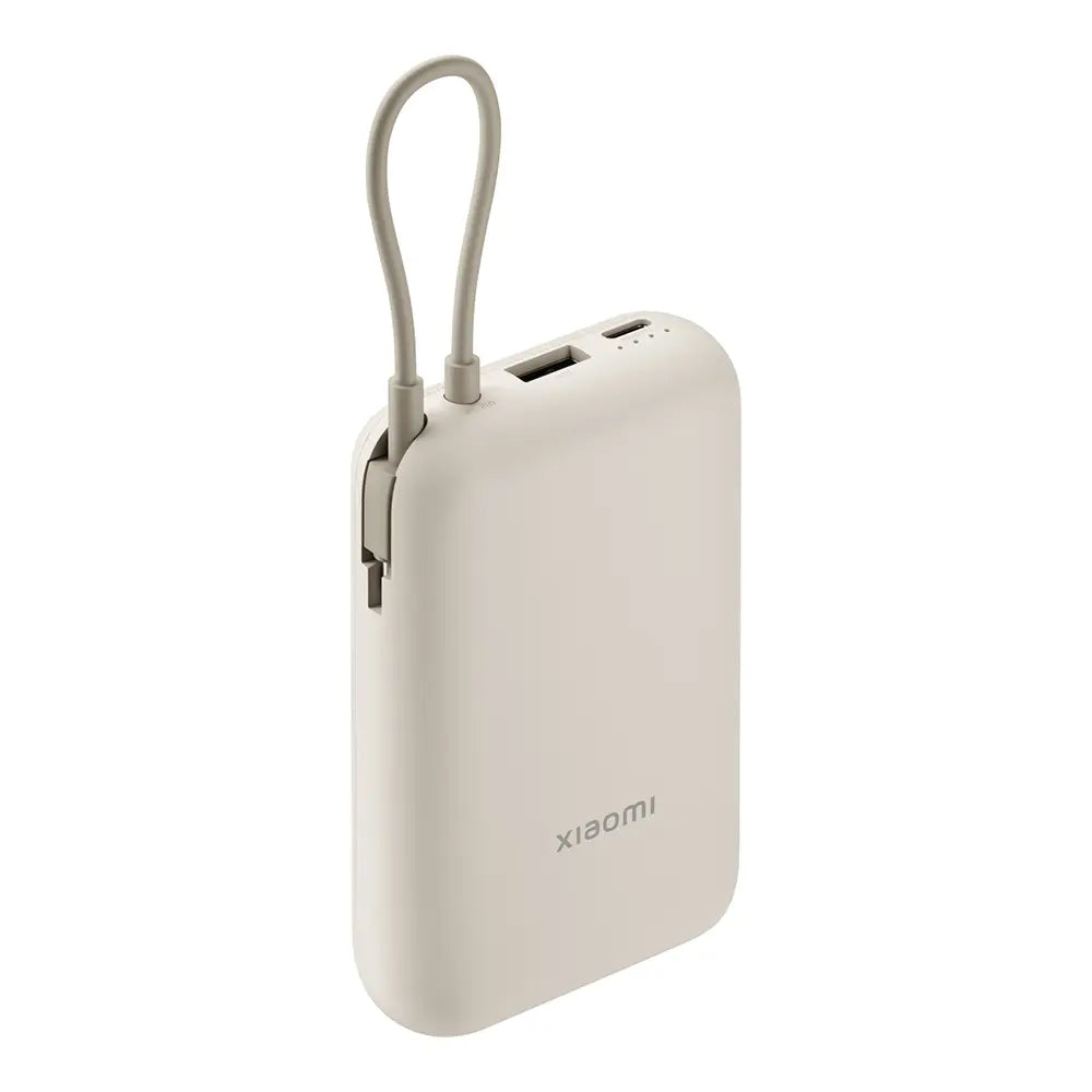 Externí baterie Xiaomi Pocket, 10000mAh, 22,5W, QC + PD, 1 x USB-A - 2 x USB-C, Béžová BHR9072GL