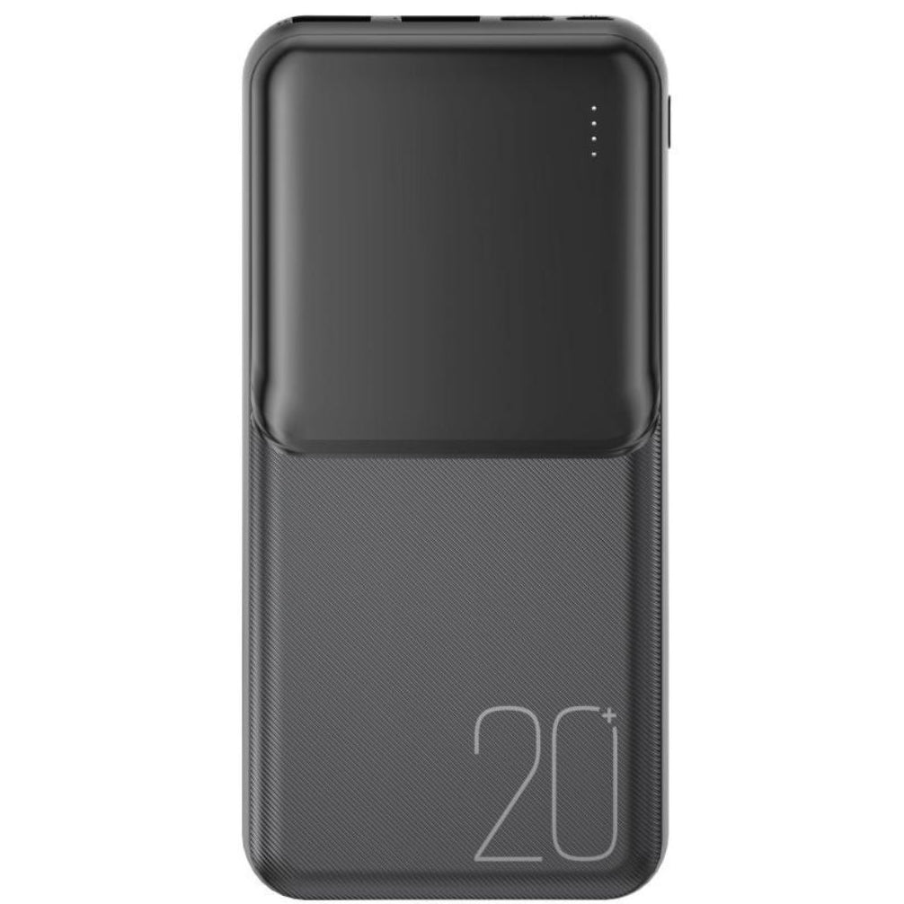 Externí baterie XO Design PR252, 20000mAh, 10W, 2 x USB-A, Černá