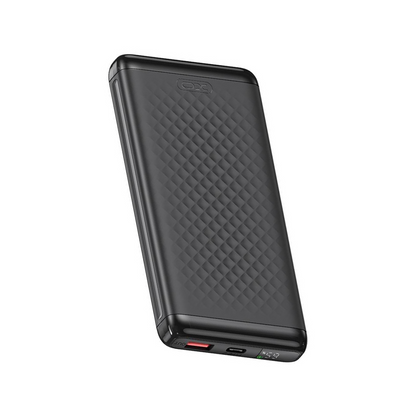 Externí baterie XO Design PB308, 10000mAh, 22,5W, QC + PD, 1 x USB-A - 1 x USB-C, černá