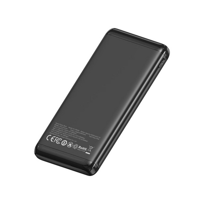 Externí baterie XO Design PB308, 10000mAh, 22,5W, QC + PD, 1 x USB-A - 1 x USB-C, černá
