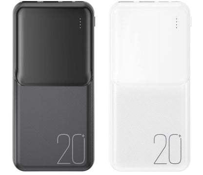 Externí baterie XO Design PR252, 20000mAh, 10W, 2 x USB-A, Černá