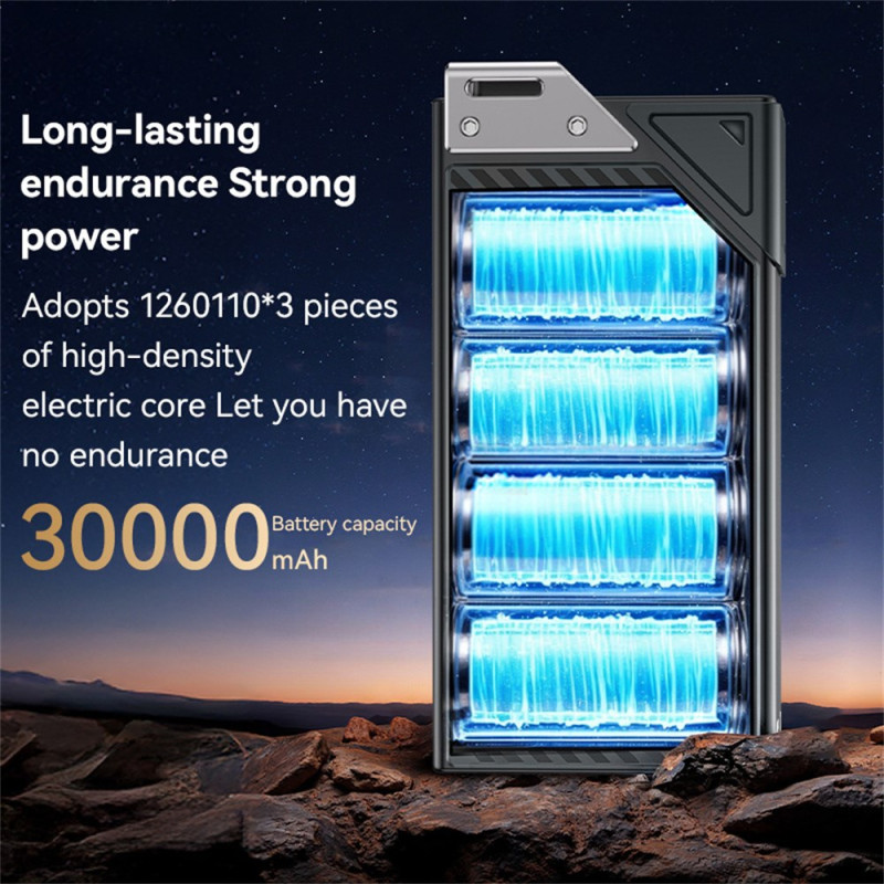 Externí baterie Yesido YP62, 30000mAh, 22.5W, QC + PD, 2 x USB-A - 2 x USB-C, černá