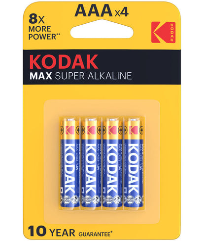 Baterie Kodak Max Alkaline, AAA / LR3, Sada 4 kusů EKSTD30952812P4