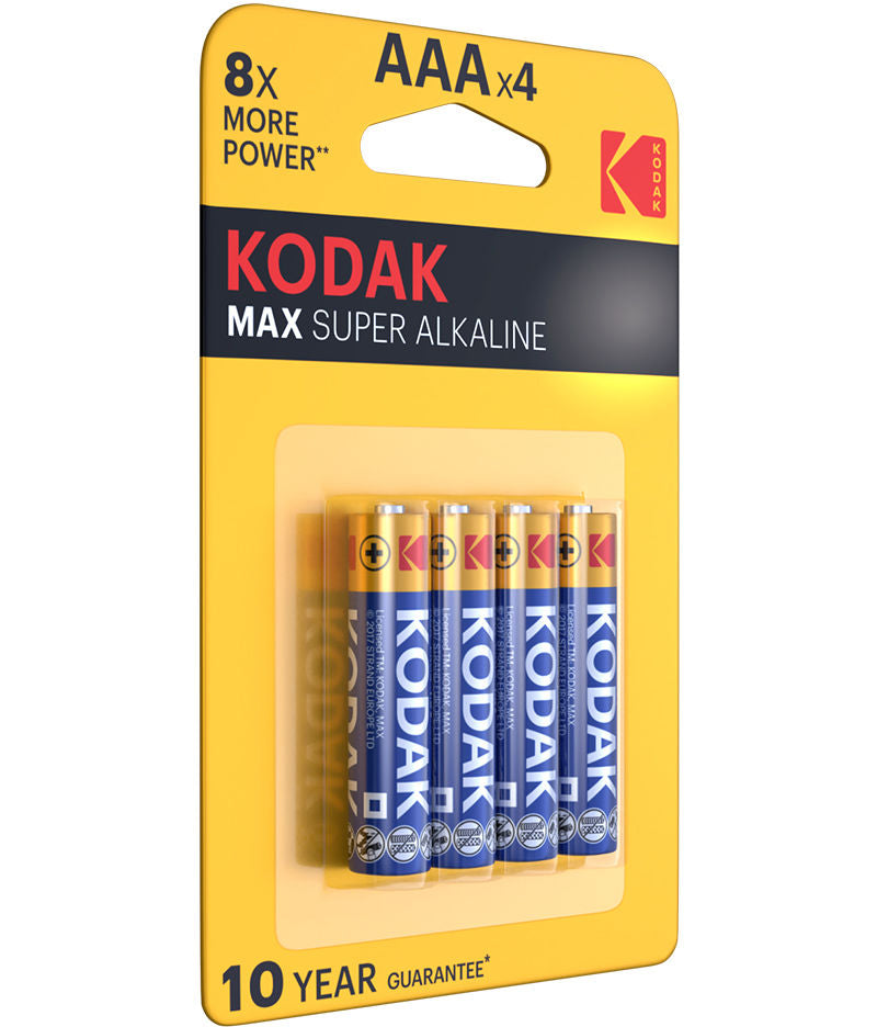 Baterie Kodak Max Alkaline, AAA / LR3, Sada 4 kusů EKSTD30952812P4