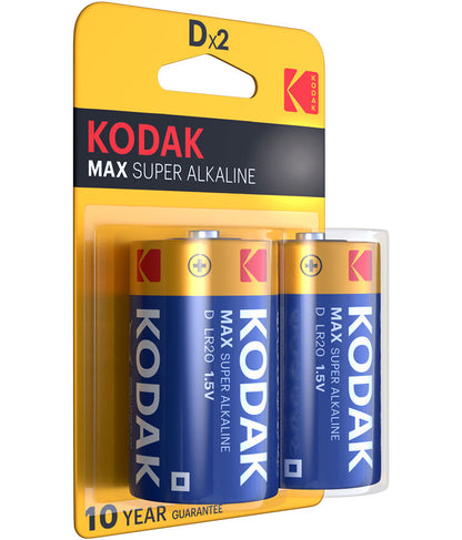 Baterie Kodak Max Alkaline, LR20, Sada 2 kusy