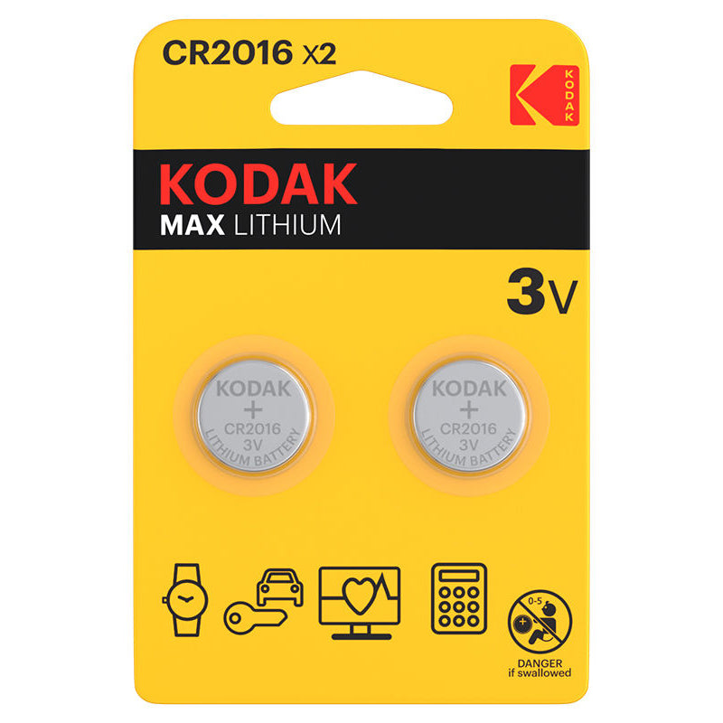 Baterie Kodak Max Lithium, CR2016, Sada 2 kusy