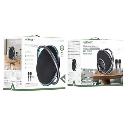Bluetooth reproduktor Acefast Karaoke K5 Max, 350W, TWS, RGB, vodotěsný, černý