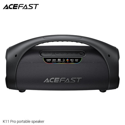 Přenosný Bluetooth reproduktor Acefast K11 Pro, 102W, RGB, TWS, vodotěsný, černý
